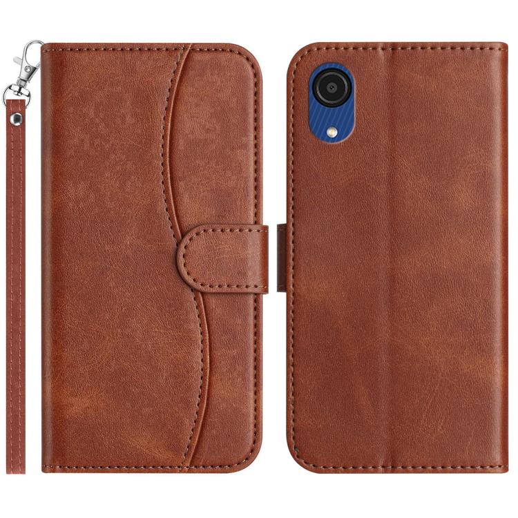 Custodia per telefono in pelle a doppia piega a forma di S, For Samsung Galaxy A04s, For Samsung Galaxy A53 5G, For Samsung Galaxy A73, For Samsung Galaxy A03 Core