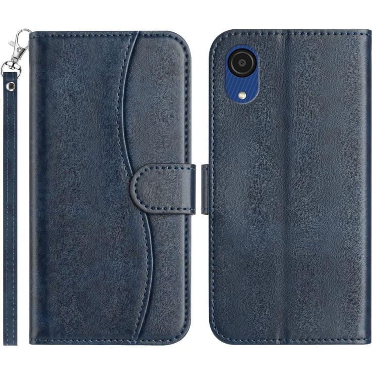 Custodia per telefono in pelle a doppia piega a forma di S, For Samsung Galaxy A04s, For Samsung Galaxy A53 5G, For Samsung Galaxy A73, For Samsung Galaxy A03 Core