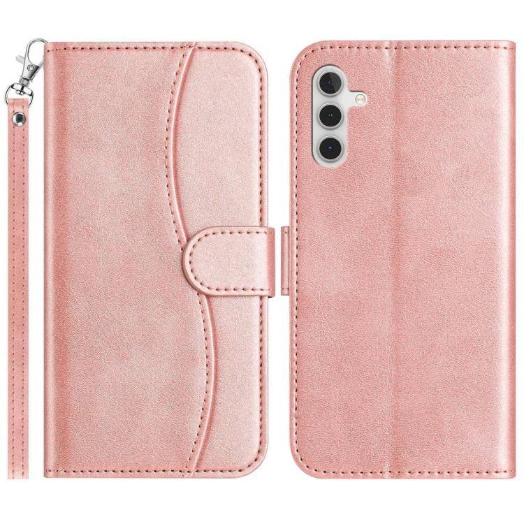 Custodia per telefono in pelle a doppia piega a forma di S, For Samsung Galaxy A55 5G, For Samsung Galaxy A35 5G, For Samsung Galaxy A05, For Samsung Galaxy A05s