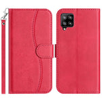 Custodia per telefono in pelle a doppia piega a forma di S, For Samsung Galaxy A22 4G, For Samsung Galaxy A22 5G, For Samsung Galaxy A32 4G, For Samsung Galaxy A72 4G / 5G