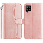 Custodia per telefono in pelle a doppia piega a forma di S, For Samsung Galaxy A22 4G, For Samsung Galaxy A22 5G, For Samsung Galaxy A32 4G, For Samsung Galaxy A72 4G / 5G