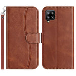 Custodia per telefono in pelle a doppia piega a forma di S, For Samsung Galaxy A22 4G, For Samsung Galaxy A22 5G, For Samsung Galaxy A32 4G, For Samsung Galaxy A72 4G / 5G