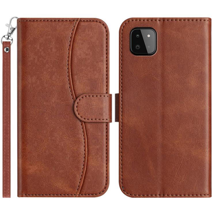 Custodia per telefono in pelle a doppia piega a forma di S, For Samsung Galaxy A22 4G, For Samsung Galaxy A22 5G, For Samsung Galaxy A32 4G, For Samsung Galaxy A72 4G / 5G