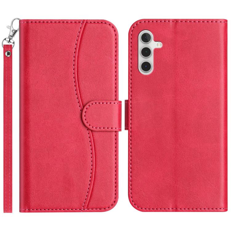Custodia per telefono in pelle a doppia piega a forma di S, For Samsung Galaxy A25 5G, For Samsung Galaxy A24 5G, For Samsung Galaxy A23 5G, For Samsung Galaxy A34 5G