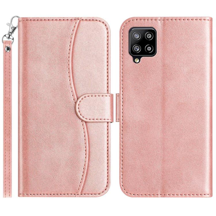 Custodia per telefono in pelle a doppia piega a forma di S, For Samsung Galaxy A42 5G