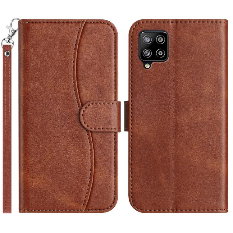 Custodia per telefono in pelle a doppia piega a forma di S, For Samsung Galaxy A42 5G