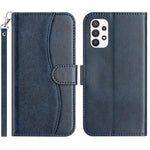 Custodia per telefono in pelle a doppia piega a forma di S, For Samsung Galaxy A04s, For Samsung Galaxy A53 5G, For Samsung Galaxy A73, For Samsung Galaxy A03 Core