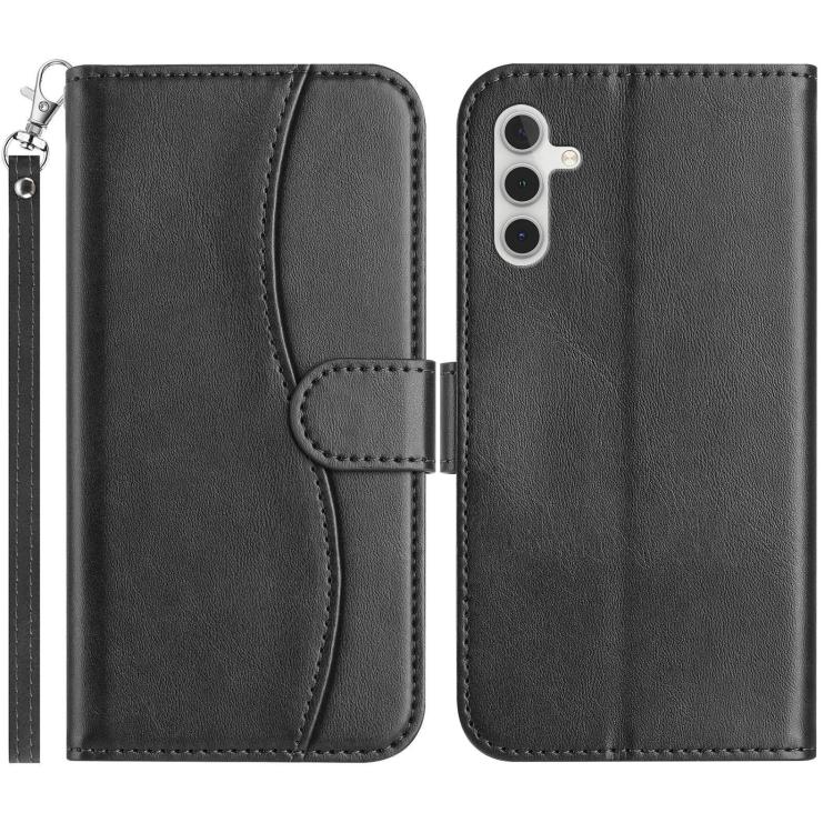 Custodia per telefono in pelle a doppia piega a forma di S, For Samsung Galaxy A55 5G, For Samsung Galaxy A35 5G, For Samsung Galaxy A05, For Samsung Galaxy A05s