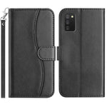 Custodia per telefono in pelle a doppia piega a forma di S, For Samsung Galaxy A52 4G / 5G, For Samsung Galaxy A32 5G, For Samsung Galaxy A02s 164mm, For Samsung Galaxy A02s EU