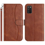Custodia per telefono in pelle a doppia piega a forma di S, For Samsung Galaxy A52 4G / 5G, For Samsung Galaxy A32 5G, For Samsung Galaxy A02s 164mm, For Samsung Galaxy A02s EU