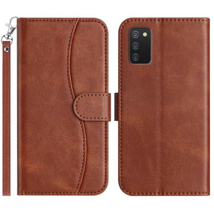 Custodia per telefono in pelle a doppia piega a forma di S, For Samsung Galaxy A52 4G / 5G, For Samsung Galaxy A32 5G, For Samsung Galaxy A02s 164mm, For Samsung Galaxy A02s EU