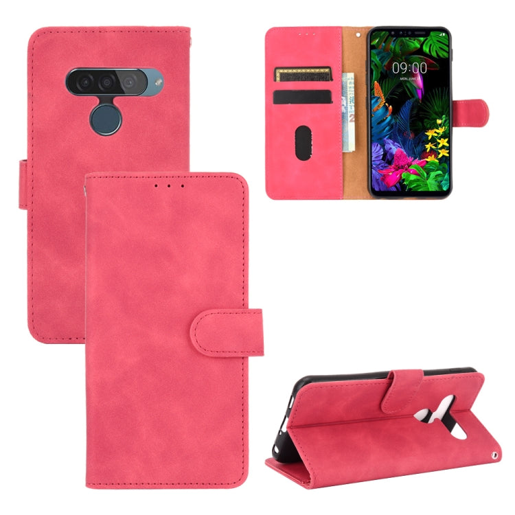 Tinta unita Skin Feel Fibbia magnetica Flip orizzontale Custodia in pelle PU con struttura in vitello con supporto e slot per schede e portafoglio, For LG G8s ThinQ, For LG Harmony 4, For LG K31 / Aristo 5, For LG K40S