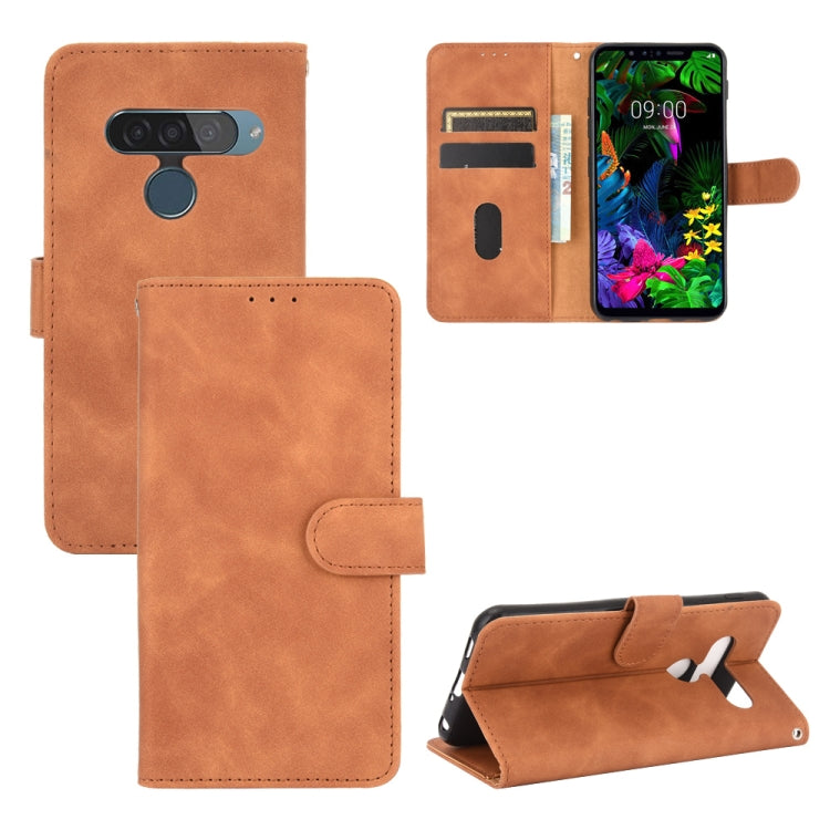 Tinta unita Skin Feel Fibbia magnetica Flip orizzontale Custodia in pelle PU con struttura in vitello con supporto e slot per schede e portafoglio, For LG G8s ThinQ, For LG Harmony 4, For LG K31 / Aristo 5, For LG K40S
