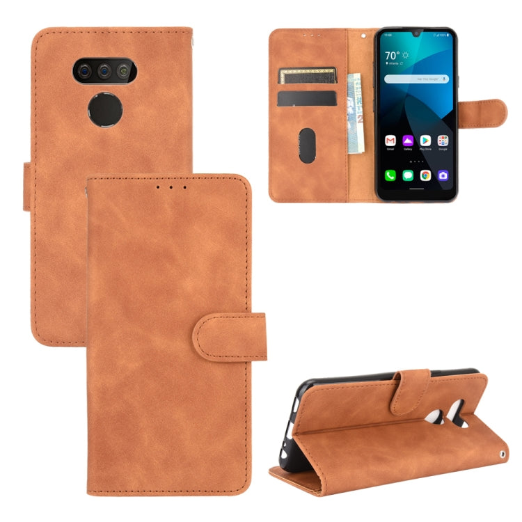 Tinta unita Skin Feel Fibbia magnetica Flip orizzontale Custodia in pelle PU con struttura in vitello con supporto e slot per schede e portafoglio, For LG G8s ThinQ, For LG Harmony 4, For LG K31 / Aristo 5, For LG K40S
