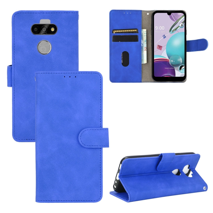 Tinta unita Skin Feel Fibbia magnetica Flip orizzontale Custodia in pelle PU con struttura in vitello con supporto e slot per schede e portafoglio, For LG G8s ThinQ, For LG Harmony 4, For LG K31 / Aristo 5, For LG K40S