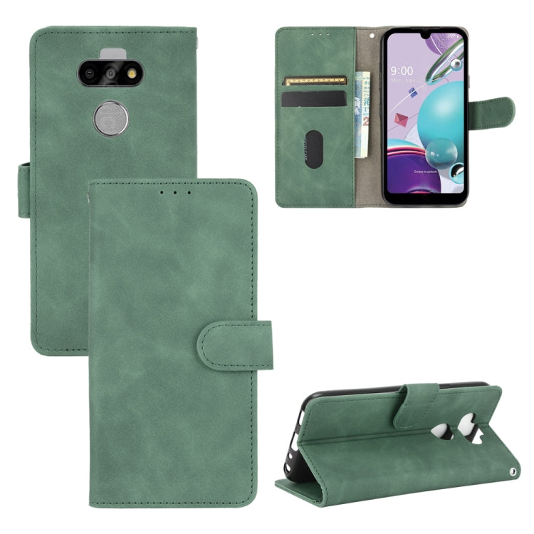 Tinta unita Skin Feel Fibbia magnetica Flip orizzontale Custodia in pelle PU con struttura in vitello con supporto e slot per schede e portafoglio, For LG G8s ThinQ, For LG Harmony 4, For LG K31 / Aristo 5, For LG K40S