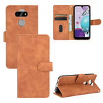 Tinta unita Skin Feel Fibbia magnetica Flip orizzontale Custodia in pelle PU con struttura in vitello con supporto e slot per schede e portafoglio, For LG G8s ThinQ, For LG Harmony 4, For LG K31 / Aristo 5, For LG K40S
