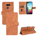 Tinta unita Skin Feel Fibbia magnetica Flip orizzontale Custodia in pelle PU con struttura in vitello con supporto e slot per schede e portafoglio, For LG G8s ThinQ, For LG Harmony 4, For LG K31 / Aristo 5, For LG K40S