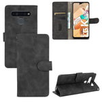Tinta unita Skin Feel Fibbia magnetica Flip orizzontale Custodia in pelle PU con struttura in vitello con supporto e slot per schede e portafoglio, For LG K41S / K51S, For LG K50S, For LG K51 / Q51, For LG K61 / Q61, For LG Velvet