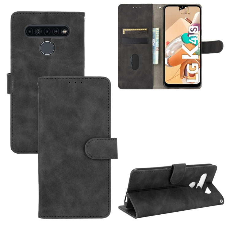 Tinta unita Skin Feel Fibbia magnetica Flip orizzontale Custodia in pelle PU con struttura in vitello con supporto e slot per schede e portafoglio, For LG K41S / K51S, For LG K50S, For LG K51 / Q51, For LG K61 / Q61, For LG Velvet