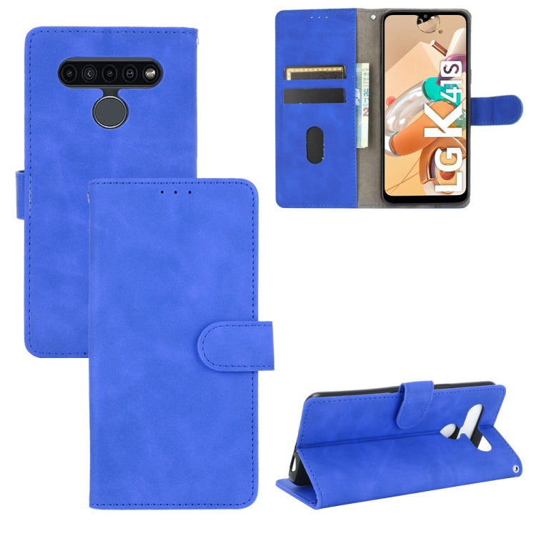 Tinta unita Skin Feel Fibbia magnetica Flip orizzontale Custodia in pelle PU con struttura in vitello con supporto e slot per schede e portafoglio, For LG K41S / K51S, For LG K50S, For LG K51 / Q51, For LG K61 / Q61, For LG Velvet