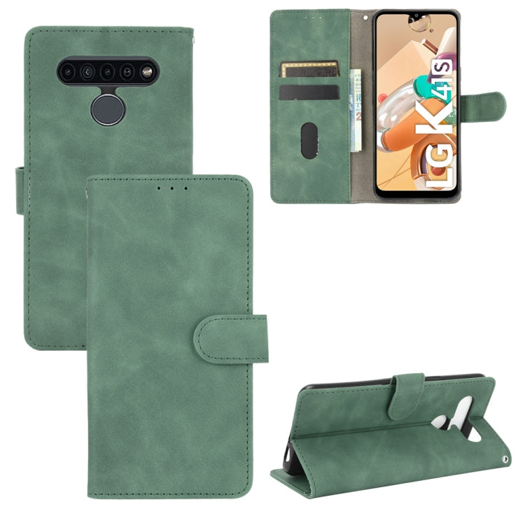 Tinta unita Skin Feel Fibbia magnetica Flip orizzontale Custodia in pelle PU con struttura in vitello con supporto e slot per schede e portafoglio, For LG K41S / K51S, For LG K50S, For LG K51 / Q51, For LG K61 / Q61, For LG Velvet