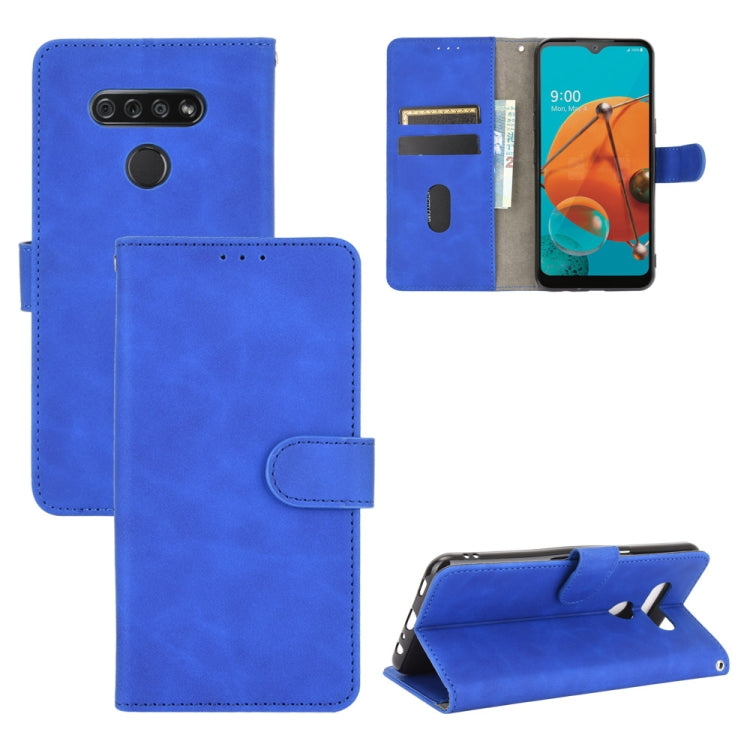 Tinta unita Skin Feel Fibbia magnetica Flip orizzontale Custodia in pelle PU con struttura in vitello con supporto e slot per schede e portafoglio, For LG K41S / K51S, For LG K50S, For LG K51 / Q51, For LG K61 / Q61, For LG Velvet