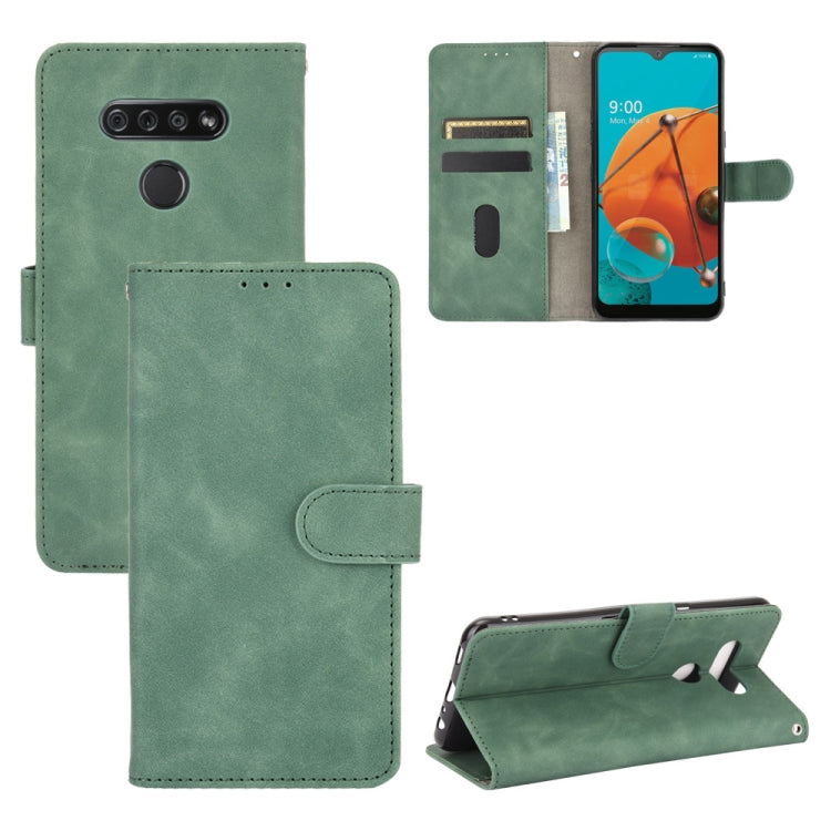 Tinta unita Skin Feel Fibbia magnetica Flip orizzontale Custodia in pelle PU con struttura in vitello con supporto e slot per schede e portafoglio, For LG K41S / K51S, For LG K50S, For LG K51 / Q51, For LG K61 / Q61, For LG Velvet