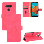 Tinta unita Skin Feel Fibbia magnetica Flip orizzontale Custodia in pelle PU con struttura in vitello con supporto e slot per schede e portafoglio, For LG K41S / K51S, For LG K50S, For LG K51 / Q51, For LG K61 / Q61, For LG Velvet