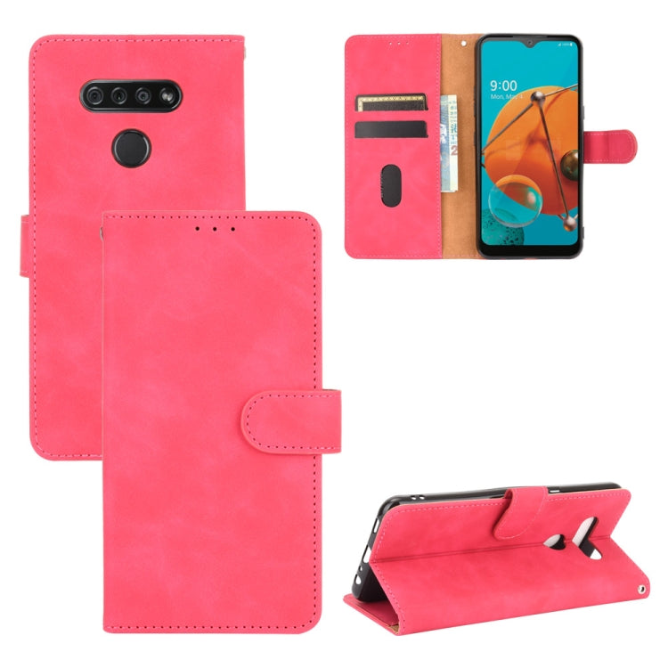 Tinta unita Skin Feel Fibbia magnetica Flip orizzontale Custodia in pelle PU con struttura in vitello con supporto e slot per schede e portafoglio, For LG K41S / K51S, For LG K50S, For LG K51 / Q51, For LG K61 / Q61, For LG Velvet