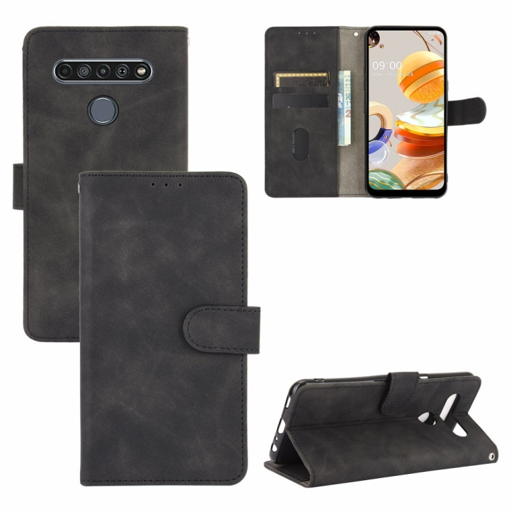 Tinta unita Skin Feel Fibbia magnetica Flip orizzontale Custodia in pelle PU con struttura in vitello con supporto e slot per schede e portafoglio, For LG K41S / K51S, For LG K50S, For LG K51 / Q51, For LG K61 / Q61, For LG Velvet