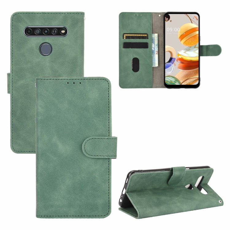Tinta unita Skin Feel Fibbia magnetica Flip orizzontale Custodia in pelle PU con struttura in vitello con supporto e slot per schede e portafoglio, For LG K41S / K51S, For LG K50S, For LG K51 / Q51, For LG K61 / Q61, For LG Velvet