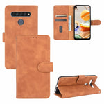 Tinta unita Skin Feel Fibbia magnetica Flip orizzontale Custodia in pelle PU con struttura in vitello con supporto e slot per schede e portafoglio, For LG K41S / K51S, For LG K50S, For LG K51 / Q51, For LG K61 / Q61, For LG Velvet