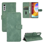Tinta unita Skin Feel Fibbia magnetica Flip orizzontale Custodia in pelle PU con struttura in vitello con supporto e slot per schede e portafoglio, For LG K41S / K51S, For LG K50S, For LG K51 / Q51, For LG K61 / Q61, For LG Velvet