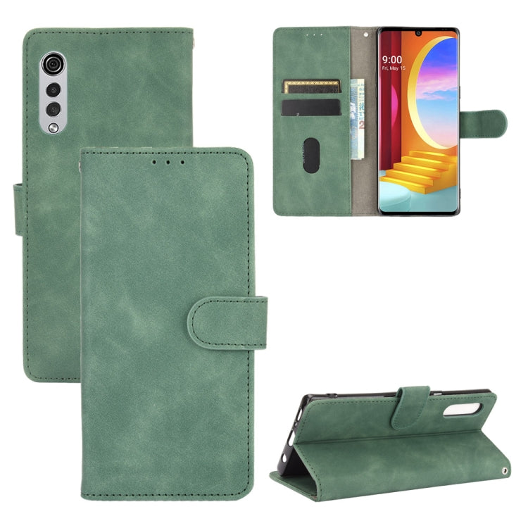 Tinta unita Skin Feel Fibbia magnetica Flip orizzontale Custodia in pelle PU con struttura in vitello con supporto e slot per schede e portafoglio, For LG K41S / K51S, For LG K50S, For LG K51 / Q51, For LG K61 / Q61, For LG Velvet