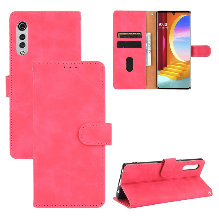 Tinta unita Skin Feel Fibbia magnetica Flip orizzontale Custodia in pelle PU con struttura in vitello con supporto e slot per schede e portafoglio, For LG K41S / K51S, For LG K50S, For LG K51 / Q51, For LG K61 / Q61, For LG Velvet