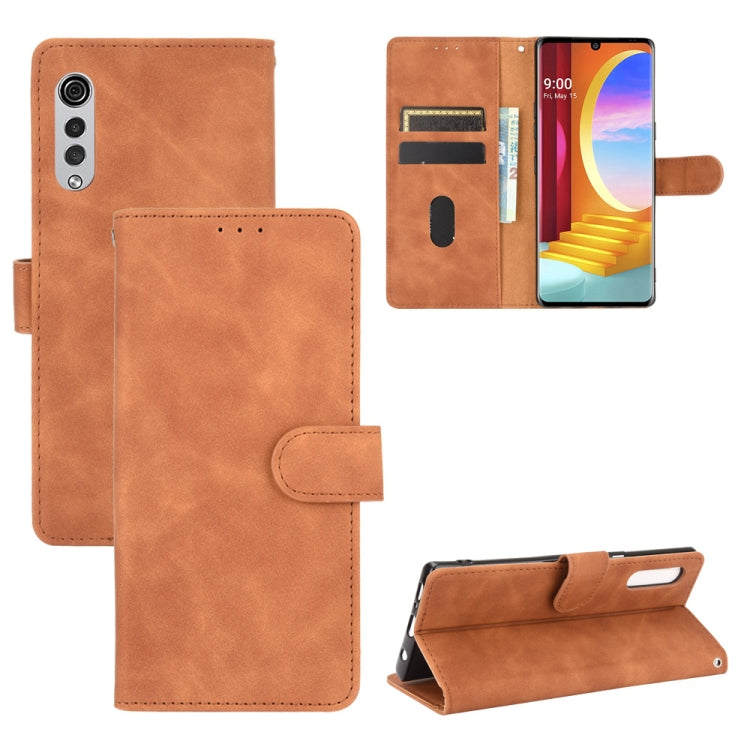 Tinta unita Skin Feel Fibbia magnetica Flip orizzontale Custodia in pelle PU con struttura in vitello con supporto e slot per schede e portafoglio, For LG K41S / K51S, For LG K50S, For LG K51 / Q51, For LG K61 / Q61, For LG Velvet