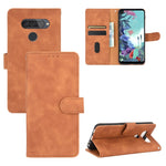 Tinta unita Skin Feel Fibbia magnetica Flip orizzontale Custodia in pelle PU con struttura in vitello con supporto e slot per schede e portafoglio, For LG Q70, For LG Style 3, For LG Stylo 6, For LG V60 ThinQ 5G