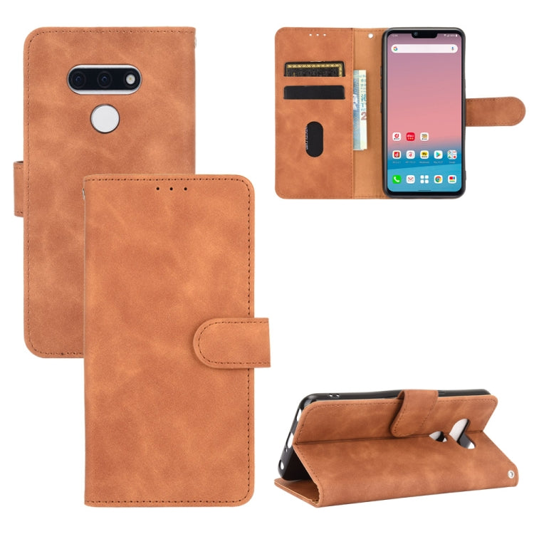 Tinta unita Skin Feel Fibbia magnetica Flip orizzontale Custodia in pelle PU con struttura in vitello con supporto e slot per schede e portafoglio, For LG Q70, For LG Style 3, For LG Stylo 6, For LG V60 ThinQ 5G