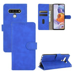 Tinta unita Skin Feel Fibbia magnetica Flip orizzontale Custodia in pelle PU con struttura in vitello con supporto e slot per schede e portafoglio, For LG Q70, For LG Style 3, For LG Stylo 6, For LG V60 ThinQ 5G