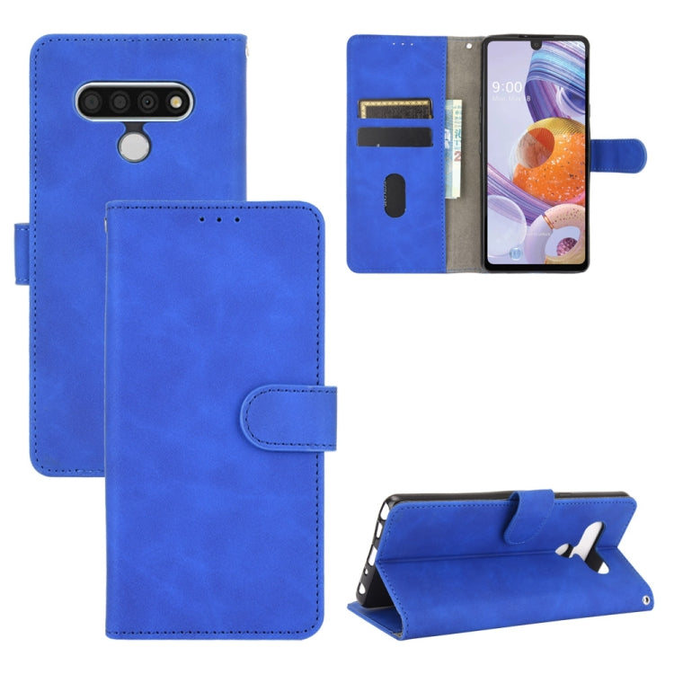 Tinta unita Skin Feel Fibbia magnetica Flip orizzontale Custodia in pelle PU con struttura in vitello con supporto e slot per schede e portafoglio, For LG Q70, For LG Style 3, For LG Stylo 6, For LG V60 ThinQ 5G