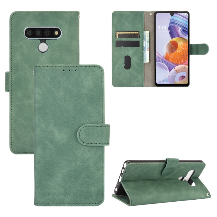 Tinta unita Skin Feel Fibbia magnetica Flip orizzontale Custodia in pelle PU con struttura in vitello con supporto e slot per schede e portafoglio, For LG Q70, For LG Style 3, For LG Stylo 6, For LG V60 ThinQ 5G