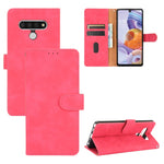 Tinta unita Skin Feel Fibbia magnetica Flip orizzontale Custodia in pelle PU con struttura in vitello con supporto e slot per schede e portafoglio, For LG Q70, For LG Style 3, For LG Stylo 6, For LG V60 ThinQ 5G