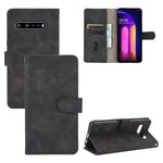 Tinta unita Skin Feel Fibbia magnetica Flip orizzontale Custodia in pelle PU con struttura in vitello con supporto e slot per schede e portafoglio, For LG Q70, For LG Style 3, For LG Stylo 6, For LG V60 ThinQ 5G