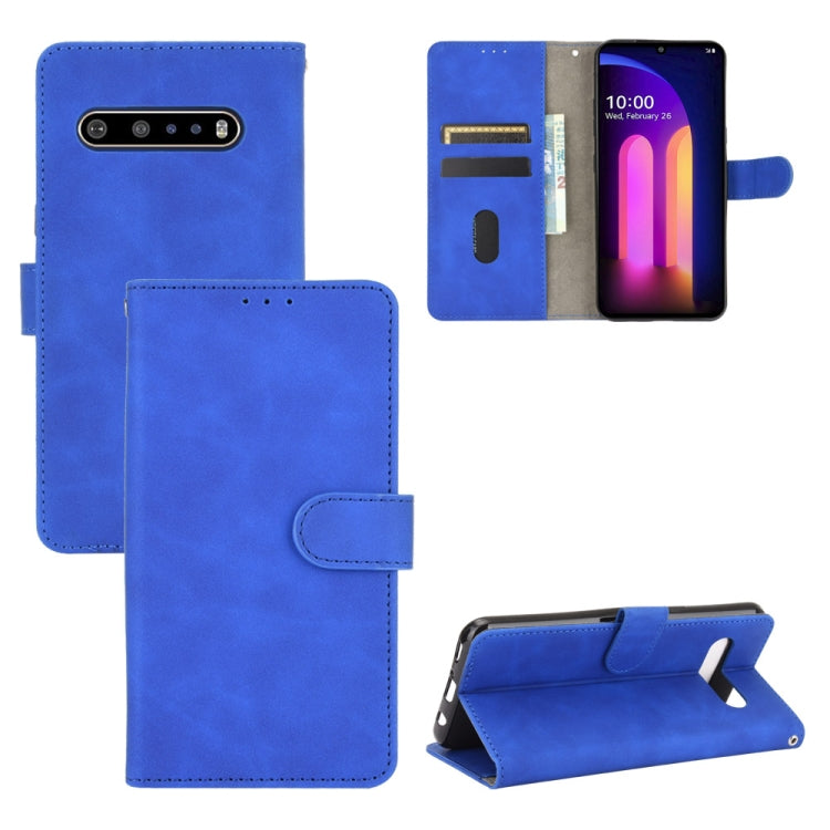 Tinta unita Skin Feel Fibbia magnetica Flip orizzontale Custodia in pelle PU con struttura in vitello con supporto e slot per schede e portafoglio, For LG Q70, For LG Style 3, For LG Stylo 6, For LG V60 ThinQ 5G