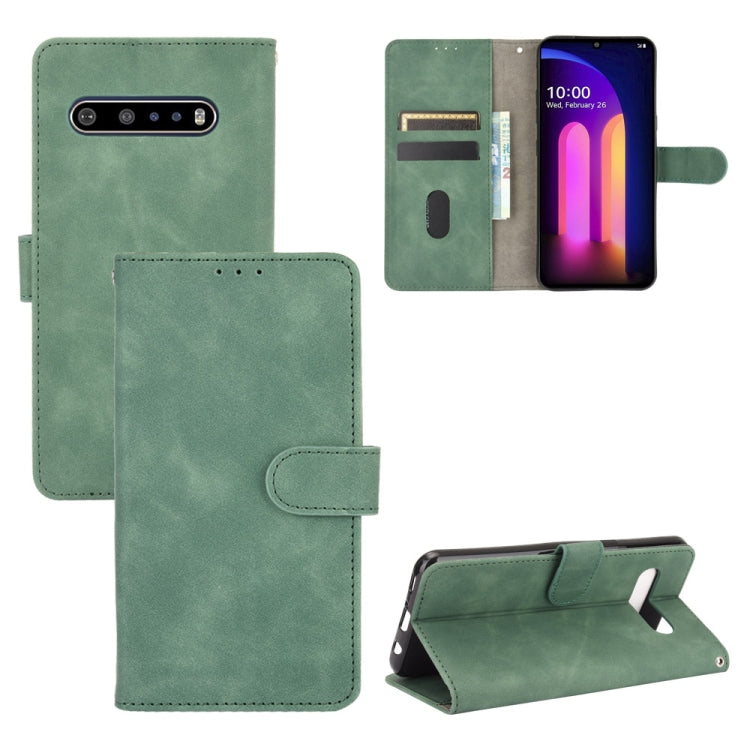 Tinta unita Skin Feel Fibbia magnetica Flip orizzontale Custodia in pelle PU con struttura in vitello con supporto e slot per schede e portafoglio, For LG Q70, For LG Style 3, For LG Stylo 6, For LG V60 ThinQ 5G