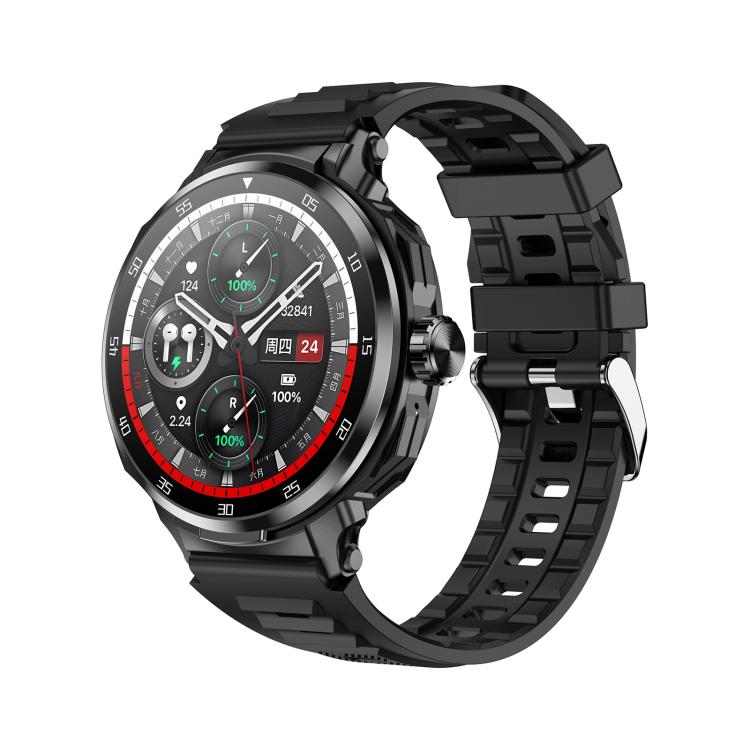D11 Smartwatch 2 in 1 con auricolari Bluetooth da 1,46 pollici, supporto per chiamate Bluetooth, NFC e monitoraggio della frequenza cardiaca., D11 (Black), D11 (Green)