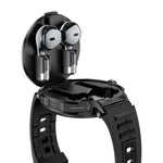 D11 Smartwatch 2 in 1 con auricolari Bluetooth da 1,46 pollici, supporto per chiamate Bluetooth, NFC e monitoraggio della frequenza cardiaca., D11 (Black), D11 (Green)