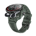 D11 Smartwatch 2 in 1 con auricolari Bluetooth da 1,46 pollici, supporto per chiamate Bluetooth, NFC e monitoraggio della frequenza cardiaca., D11 (Black), D11 (Green)