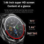 D11 Smartwatch 2 in 1 con auricolari Bluetooth da 1,46 pollici, supporto per chiamate Bluetooth, NFC e monitoraggio della frequenza cardiaca., D11 (Black), D11 (Green)
